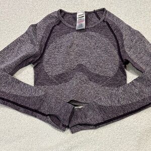 Gymshark Heathered Purple Long Sleeve Top